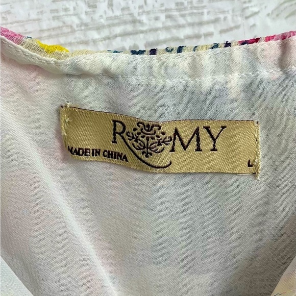 Romy Women’s Shear Floral Sleeveless Midi Summer Dress. Size L - Picture 4 of 4